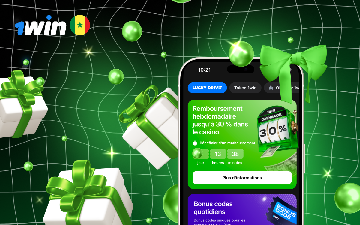 Bonus 1win Sénégal, bienvenue 500% et cashback